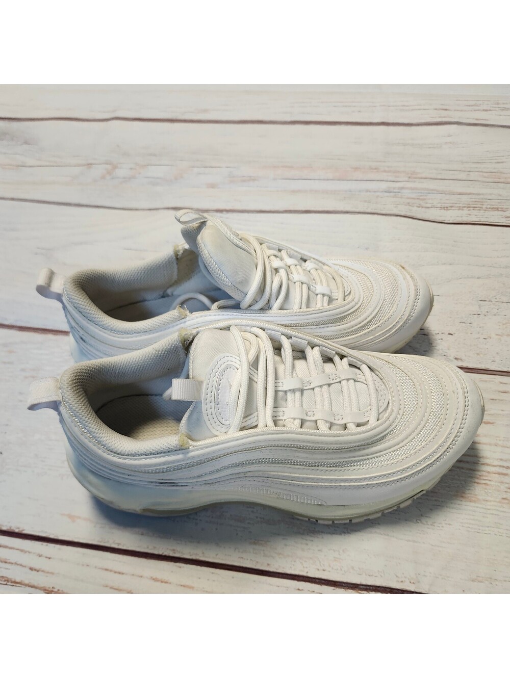 Nike Air Max 97 White Sneakers Size 7 Lace Up
